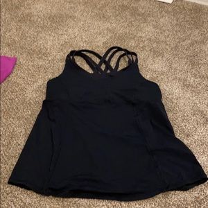 Black sports bra tank